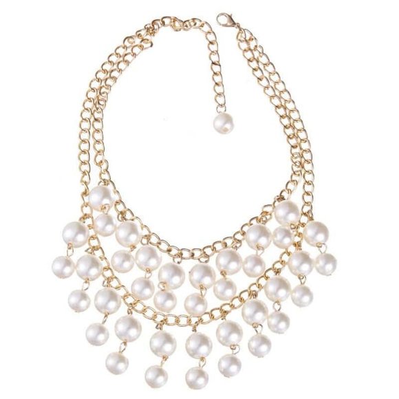 Hugo Pearl & Gold Chain Necklace - Picture 2 of 3